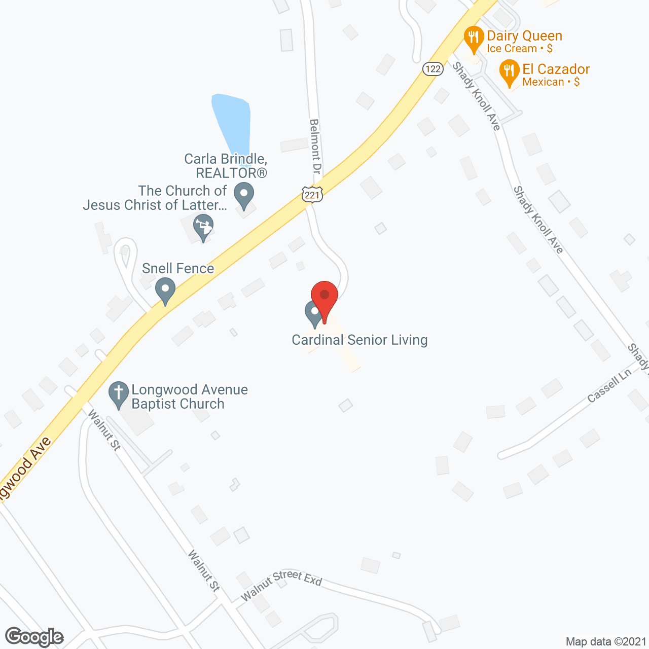 Map of the neighborhood around Campbell Rest Home
