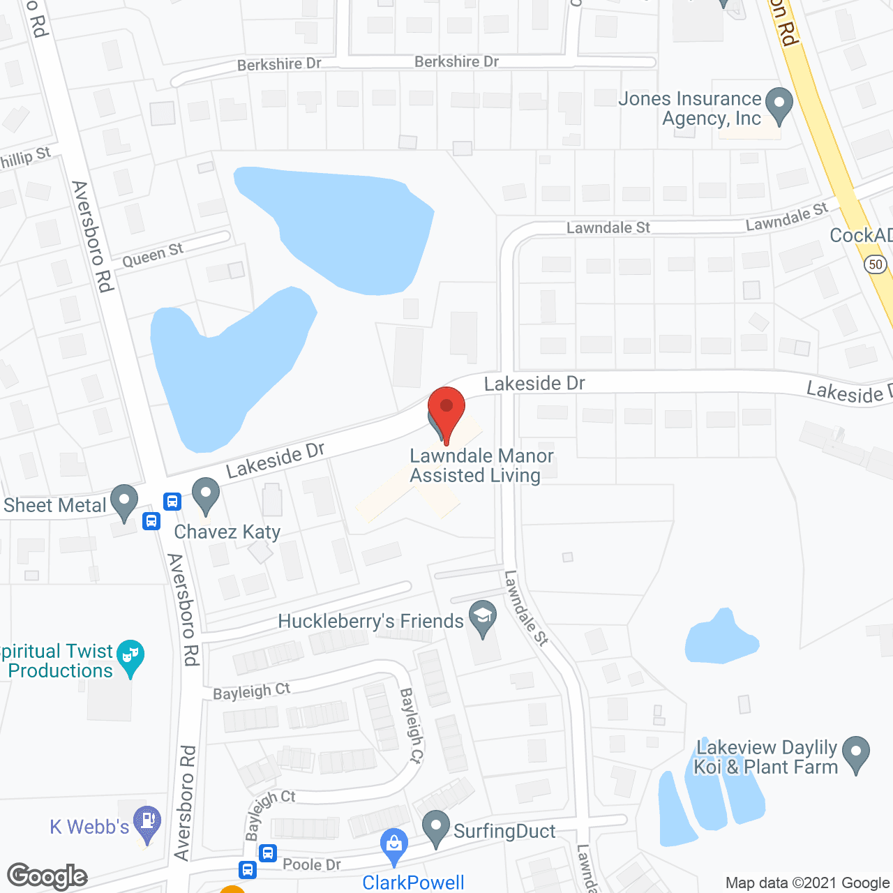 Map of the neighborhood around Lawndale Manor