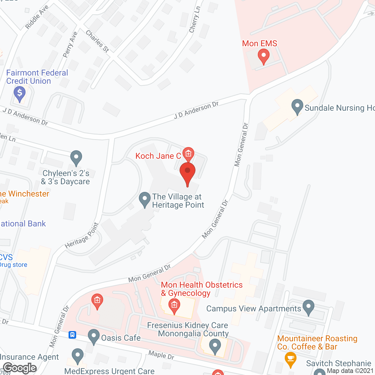 Map of the neighborhood around Village At Heritage Point
