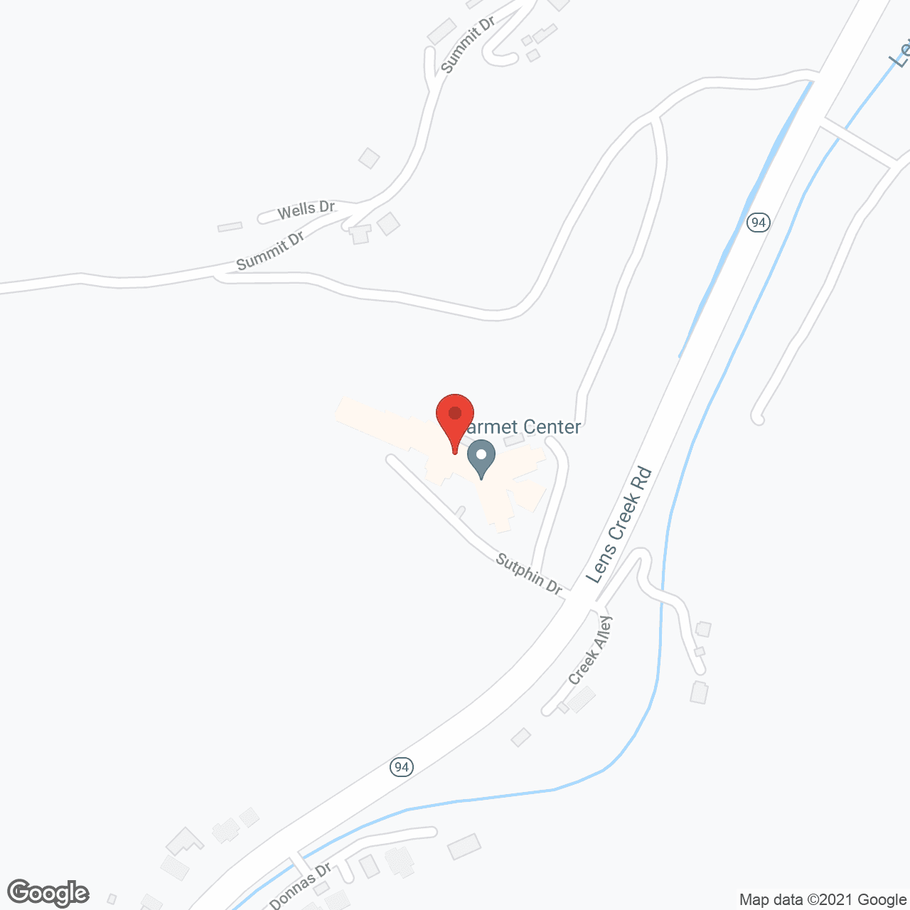 Map of the neighborhood around Marmet Center
