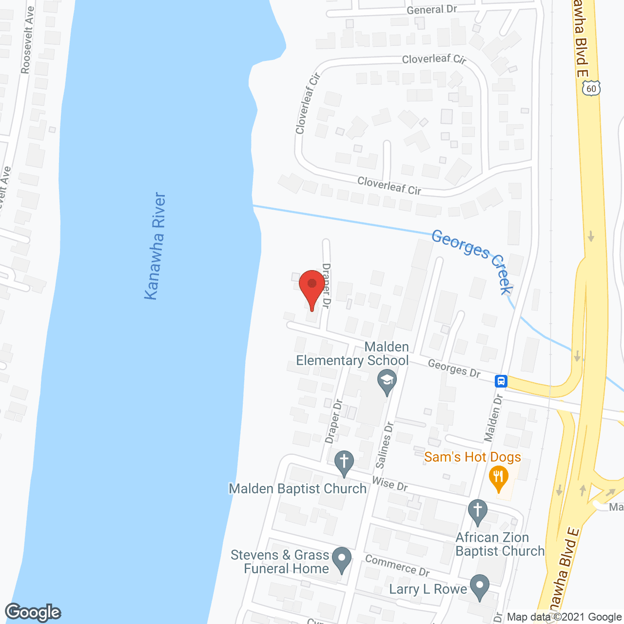 Map of the neighborhood around Good Living