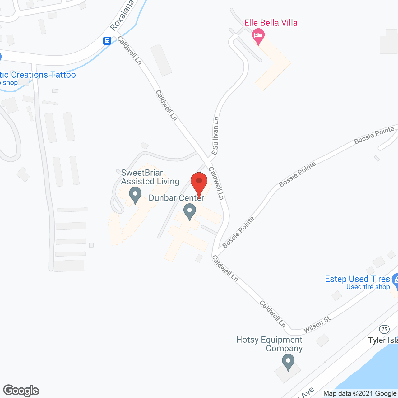 Map of the neighborhood around SunBridge Care and Rehabilitation for Dunbar