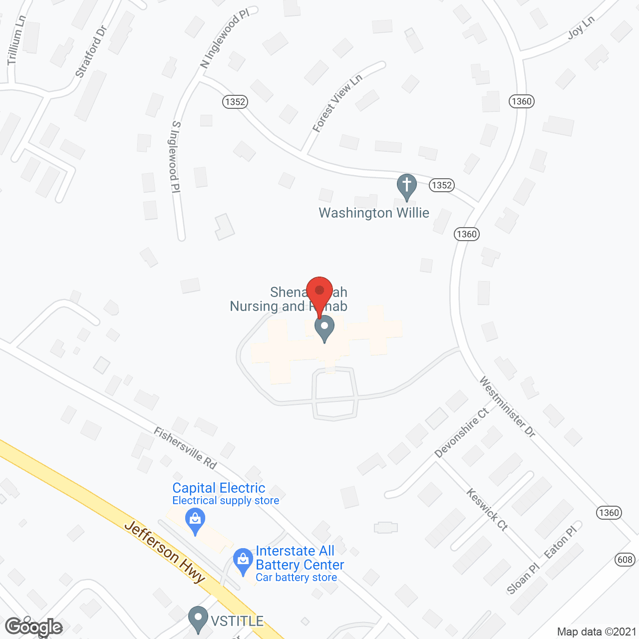 Shenandoah Assisted Living Community in google map