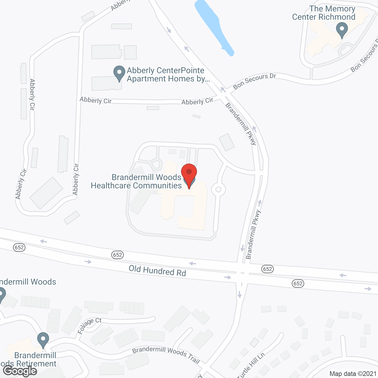 Map of the neighborhood around Chesterfield at Brandermill Woods