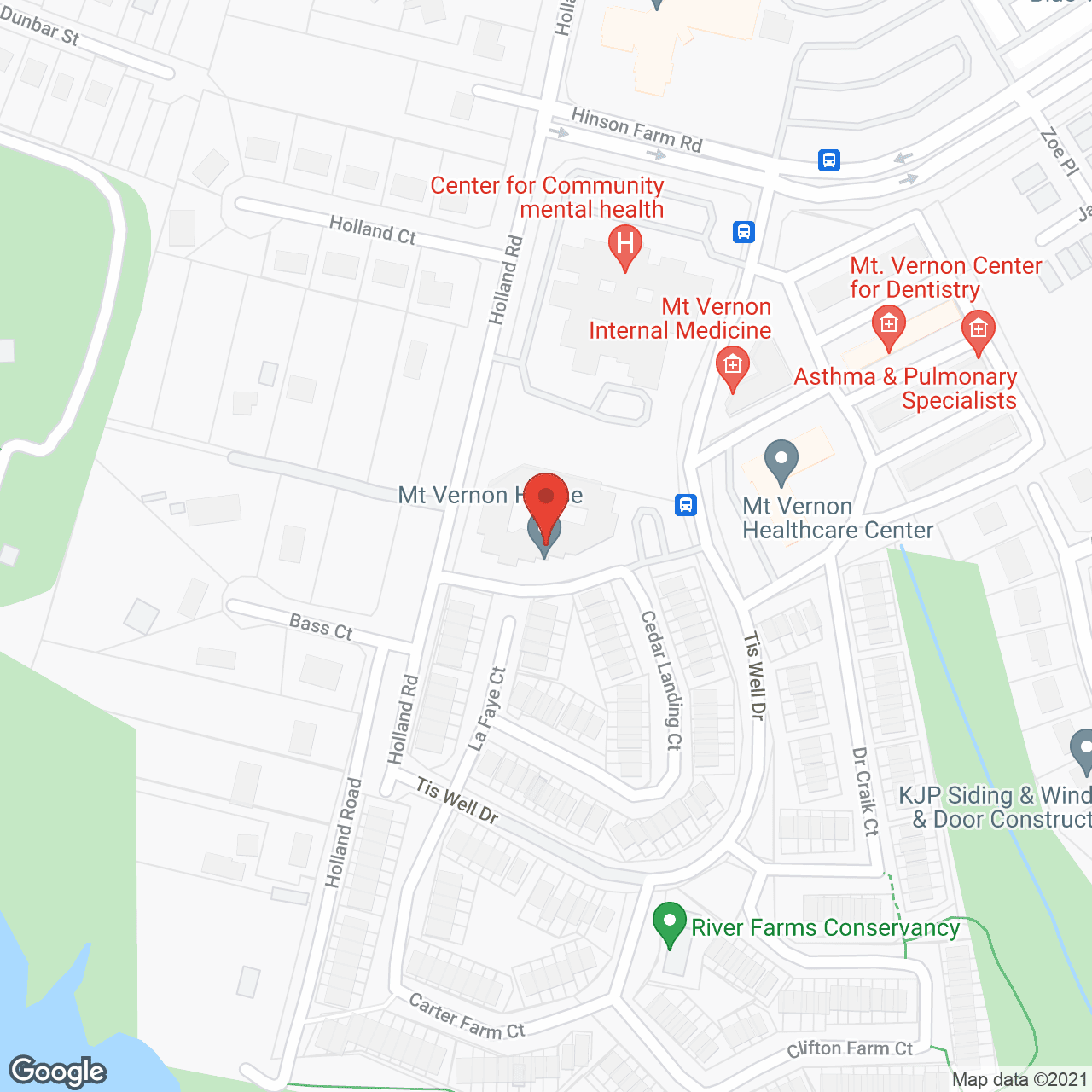 Map of the neighborhood around Mount Vernon House
