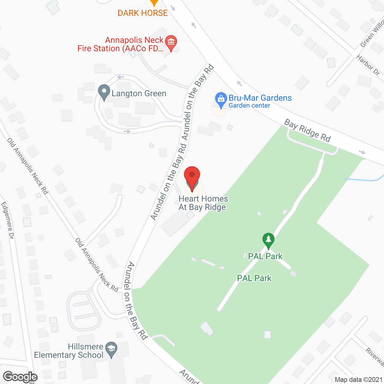 Map of the neighborhood around HeartHomes at Bay Ridge