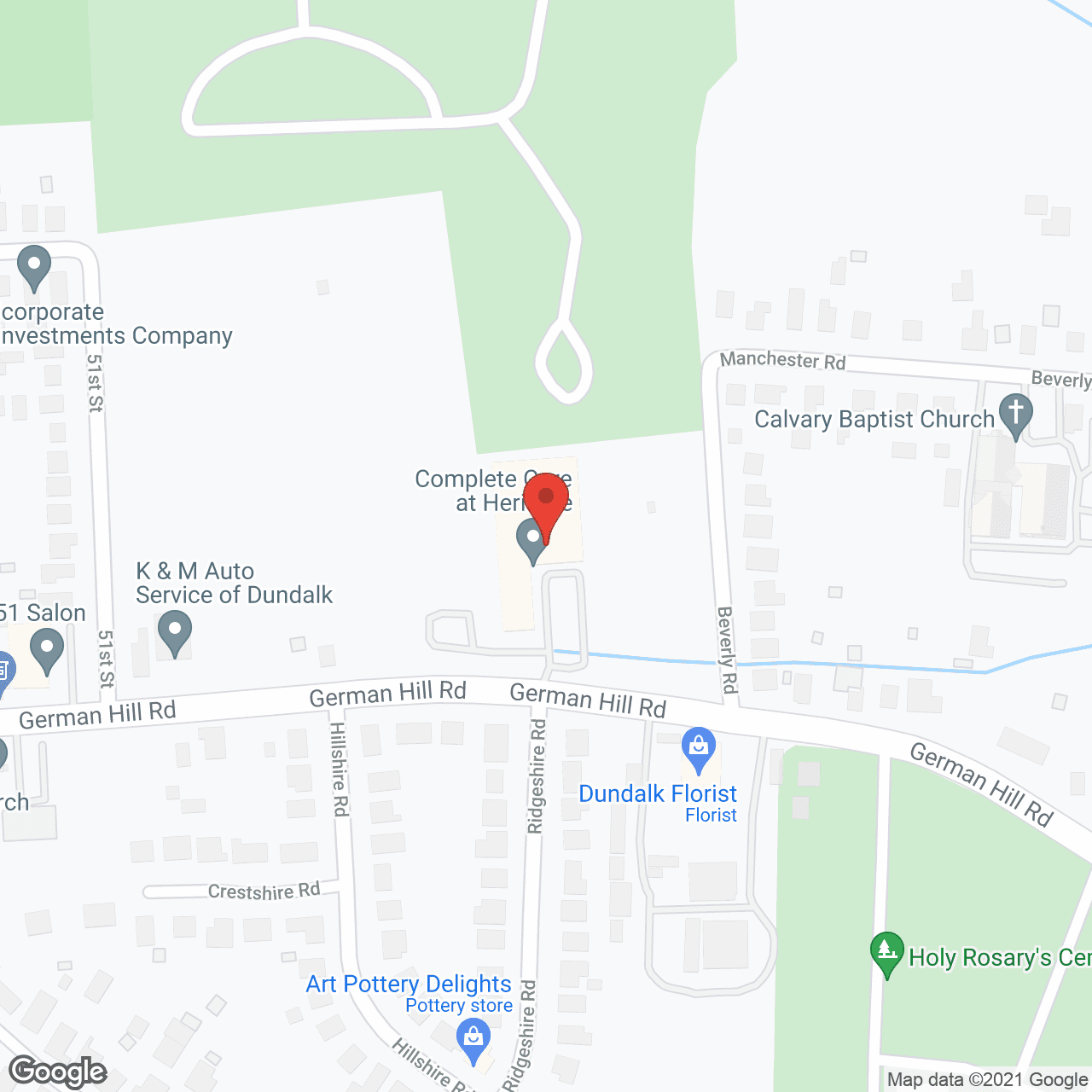 Map of the neighborhood around Heritage Center