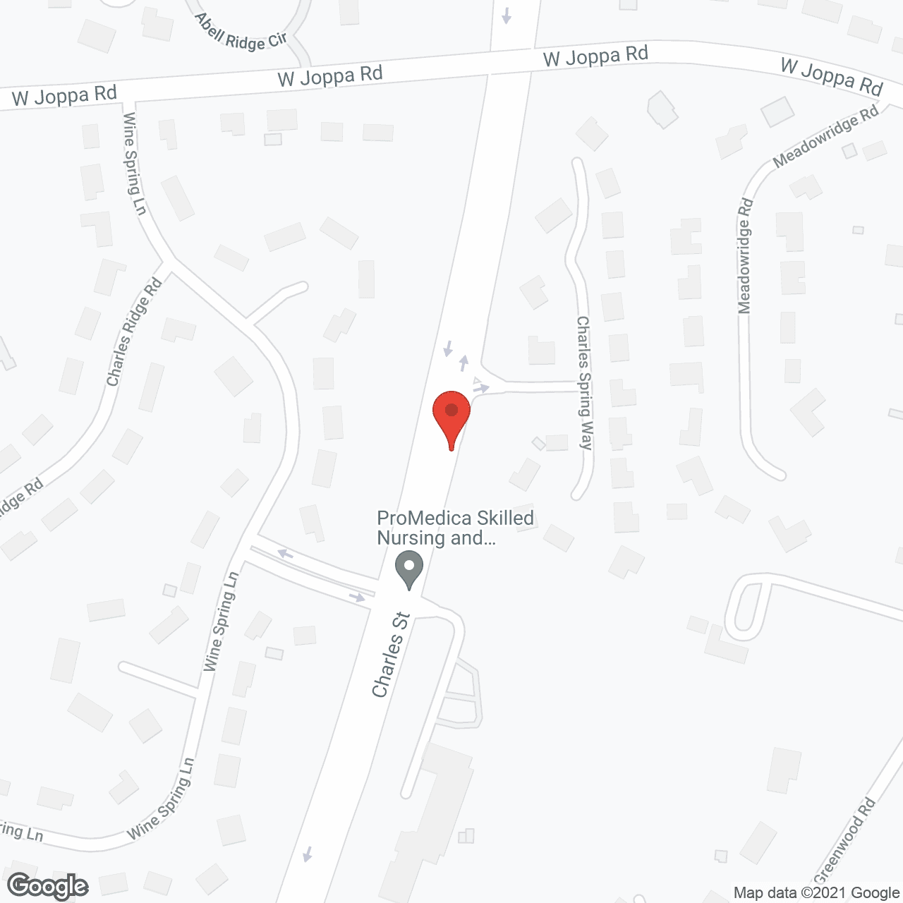 Map of the neighborhood around ProMedica Ruxton