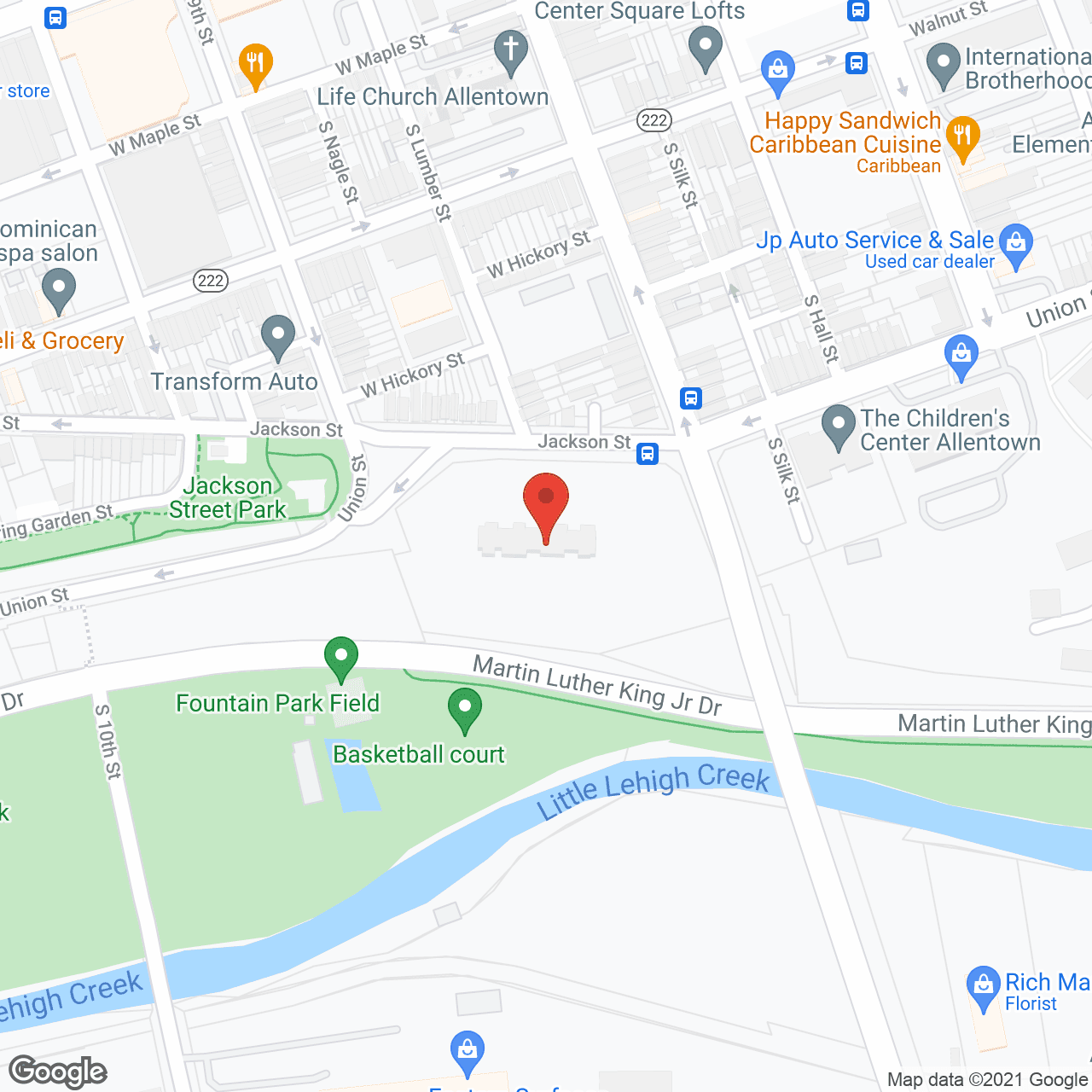 Map of the neighborhood around Little Lehigh Manor