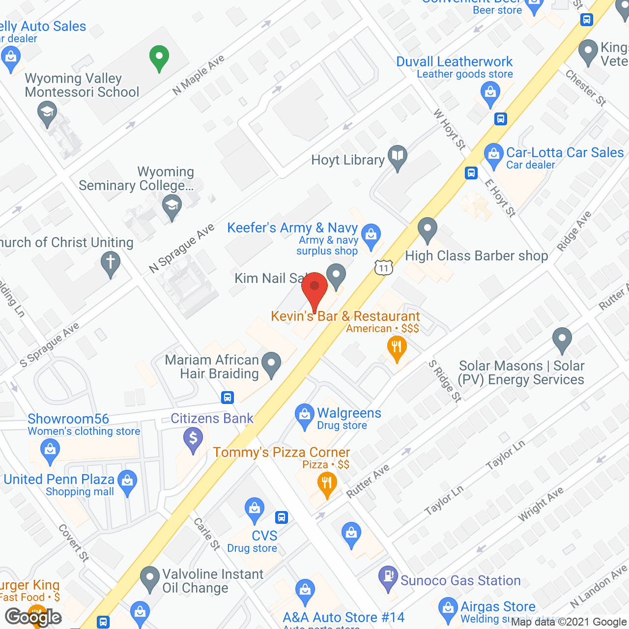Map of the neighborhood around Daniel J Flood Tower