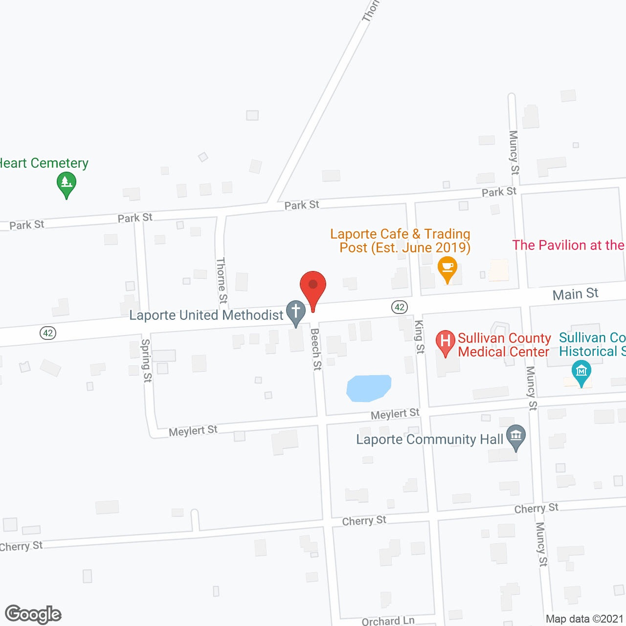 Map of the neighborhood around Highlands