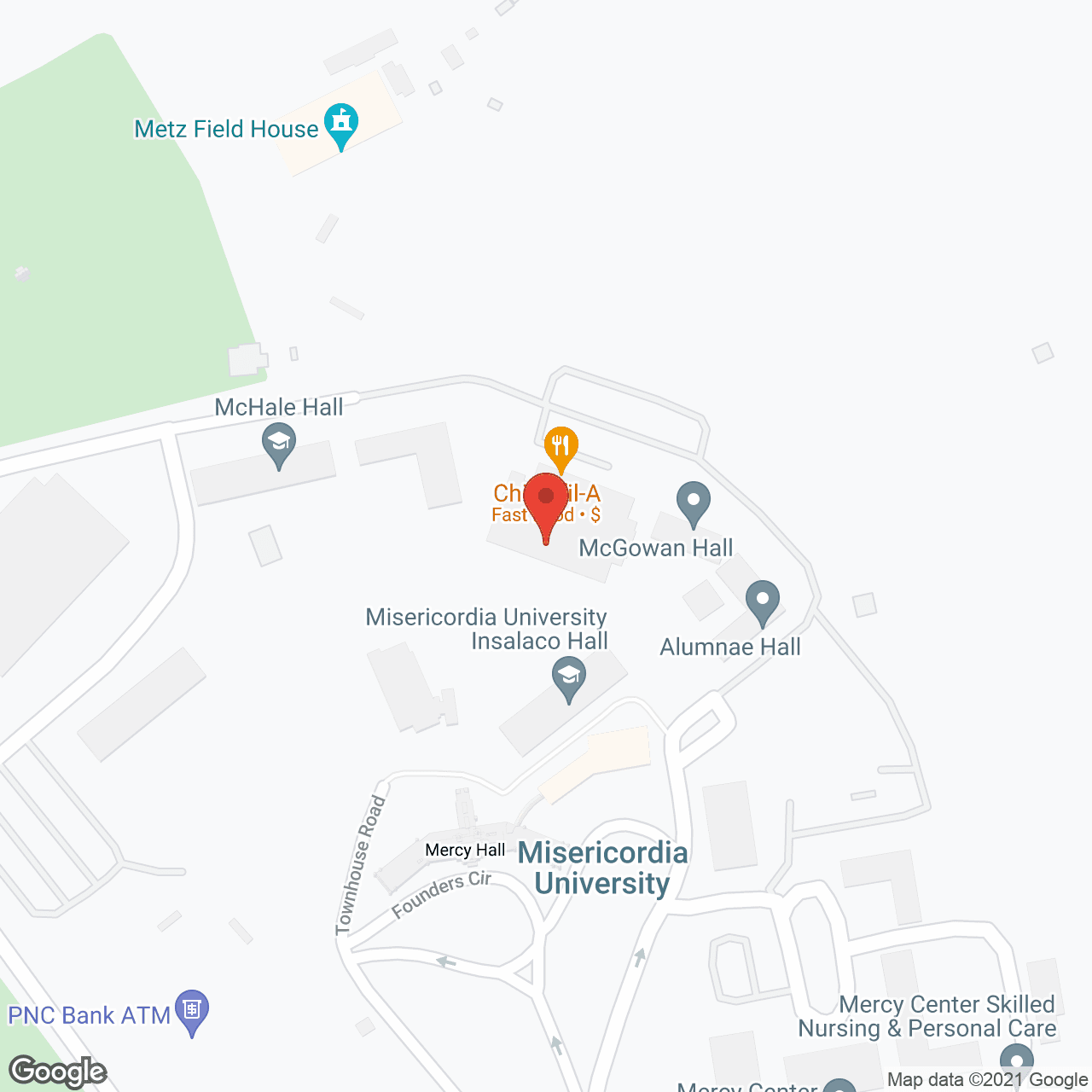 Map of the neighborhood around Sisters of Mercy