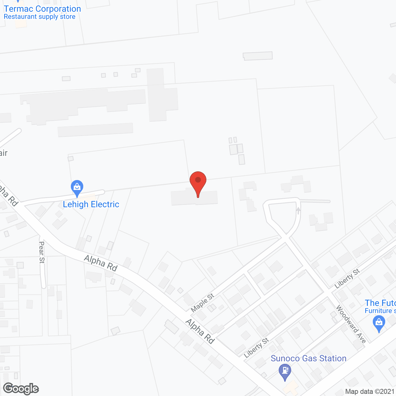 Map of the neighborhood around Wind Gap Manor