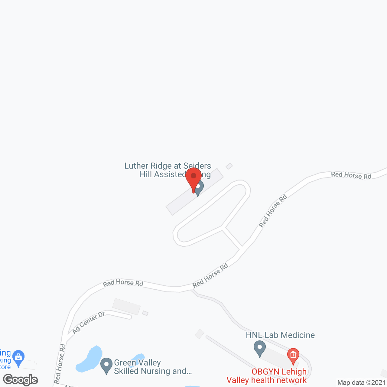 Map of the neighborhood around Luther Ridge at Seiders Hill