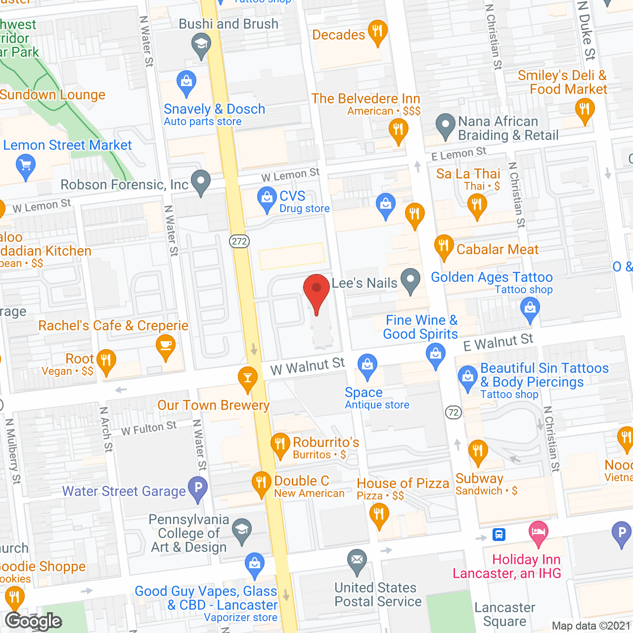 Map of the neighborhood around Lancaster House South