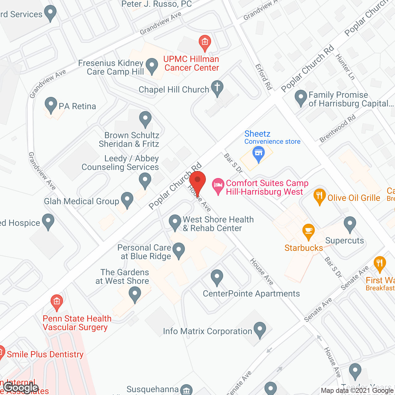 Map of the neighborhood around Personal Care At Blue Ridge