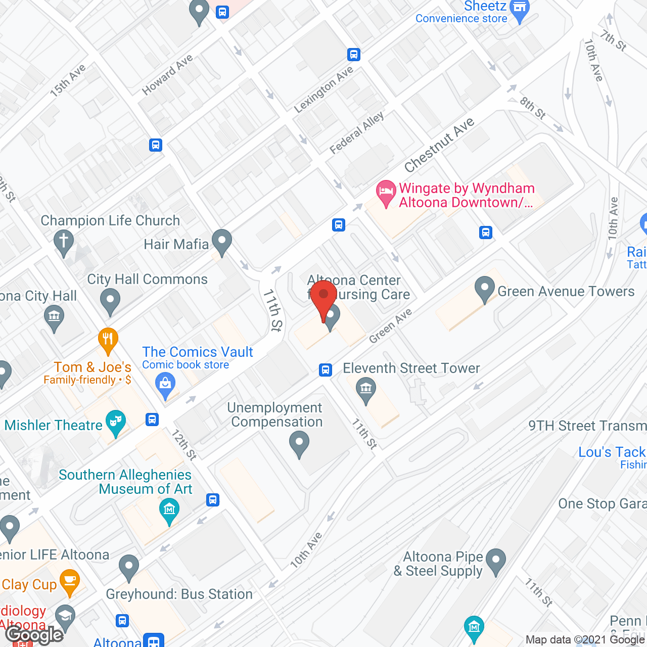 Map of the neighborhood around Amber Terrace
