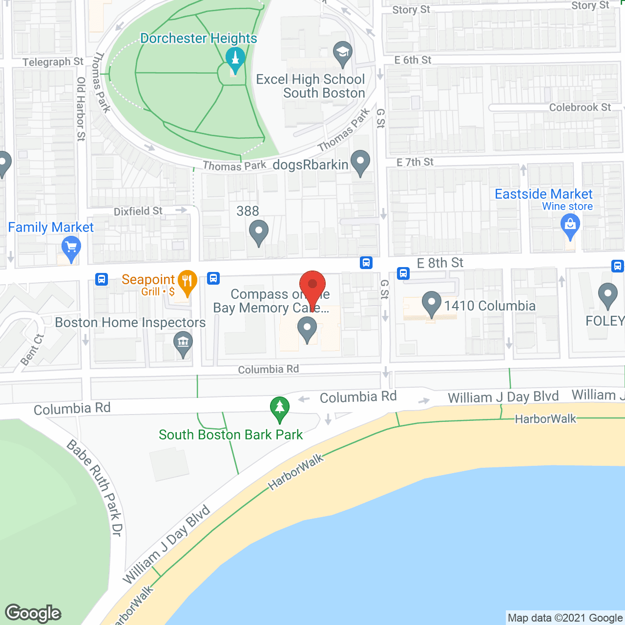 Map of the neighborhood around Compass on the Bay