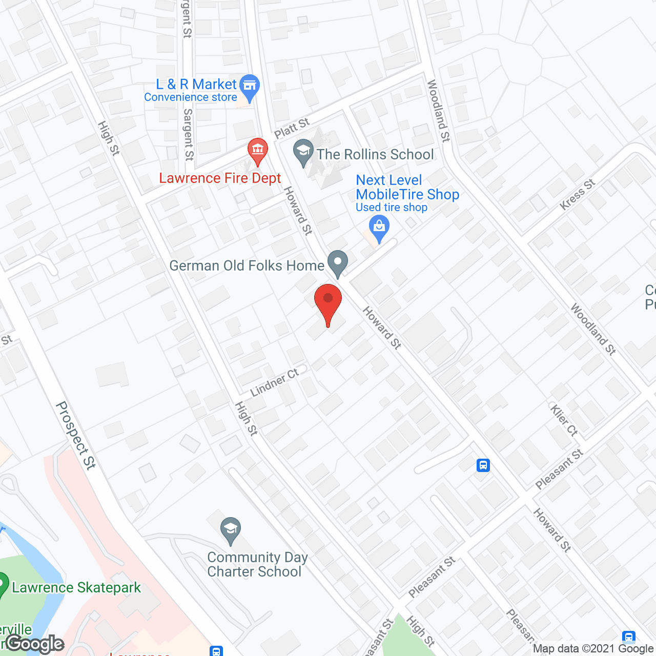 Map of the neighborhood around German Home