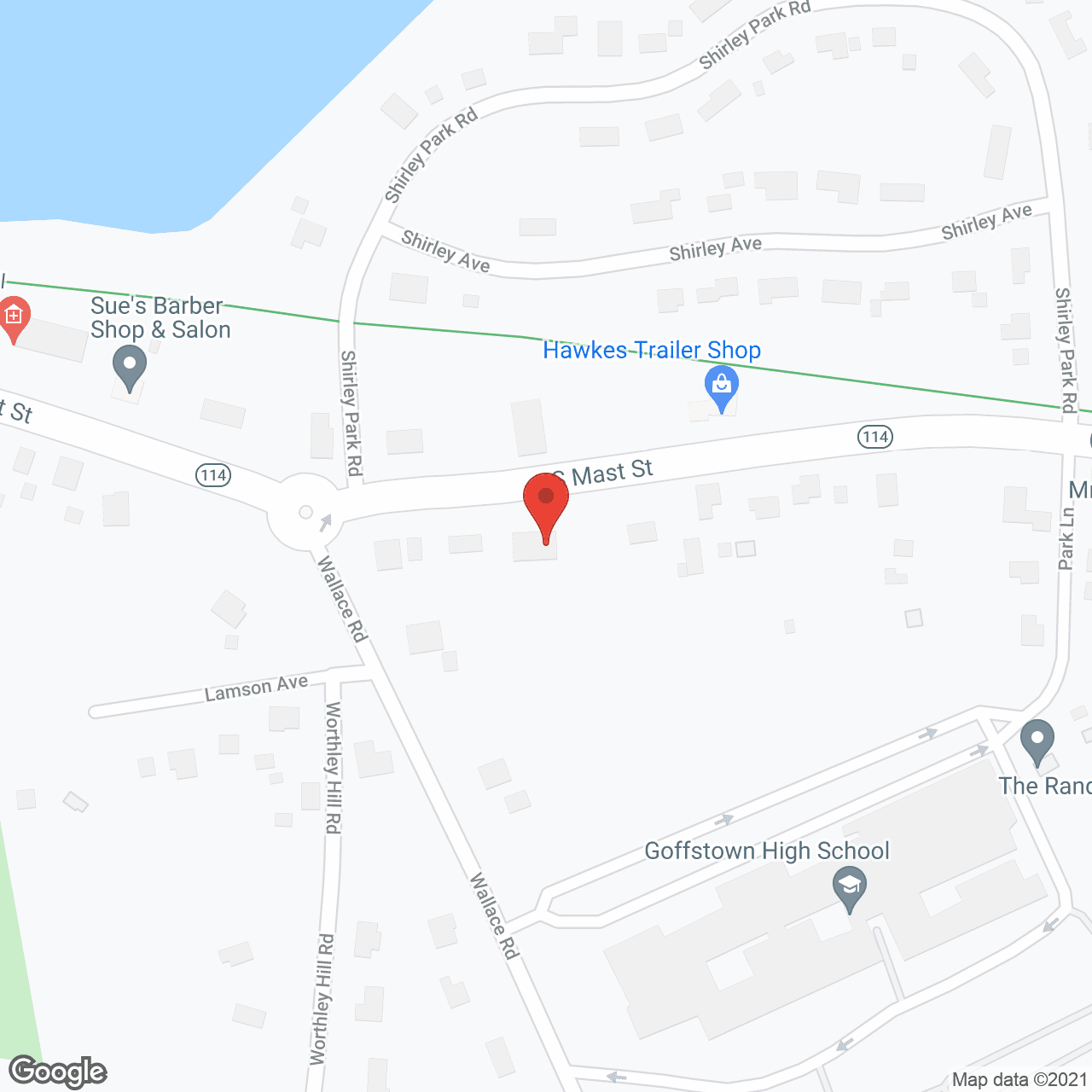 Map of the neighborhood around Golden Haven