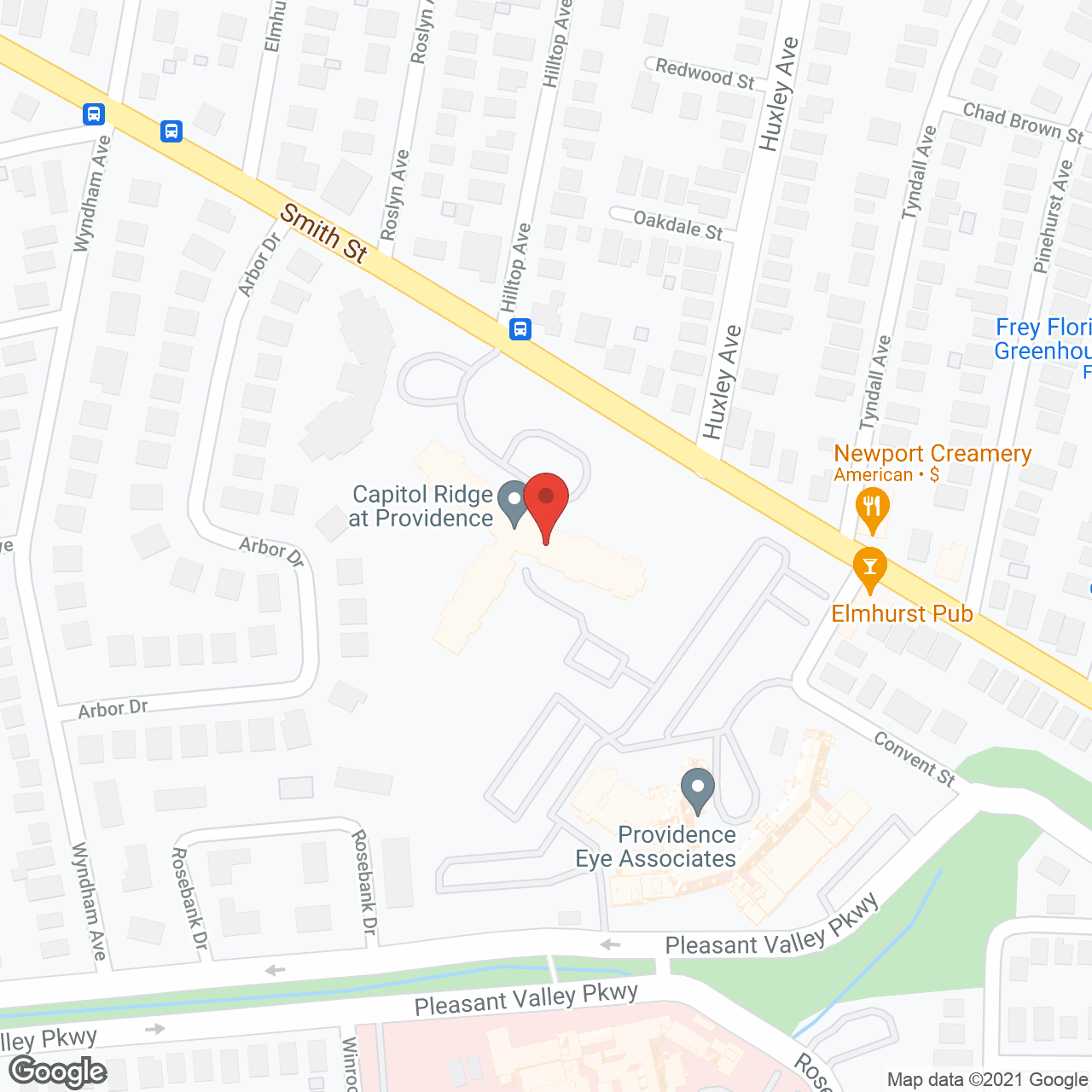 Map of the neighborhood around Capitol Ridge at Providence