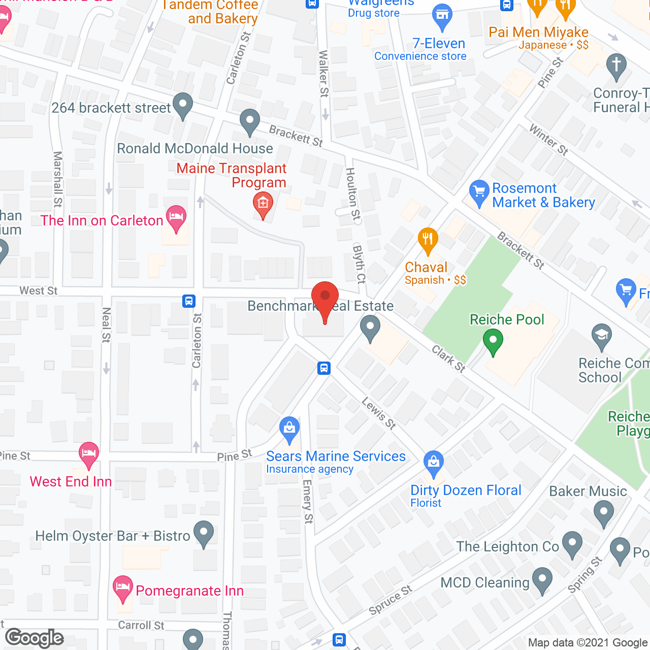Map of the neighborhood around Butler Building