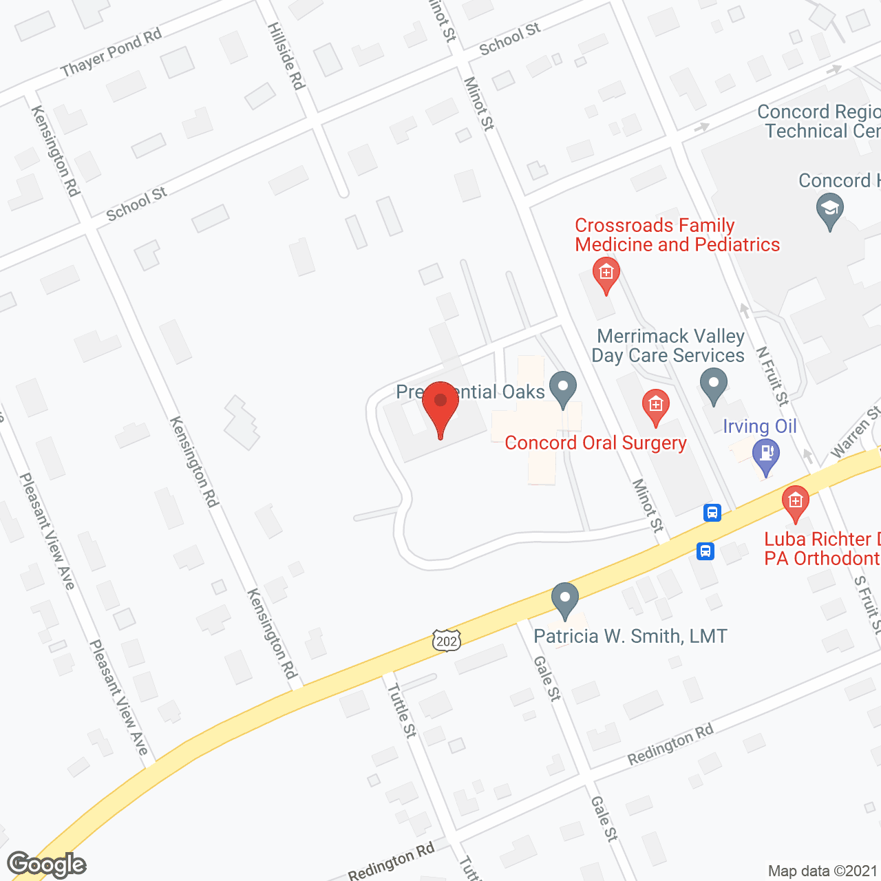 Map of the neighborhood around Presidential Oaks Assisted Living