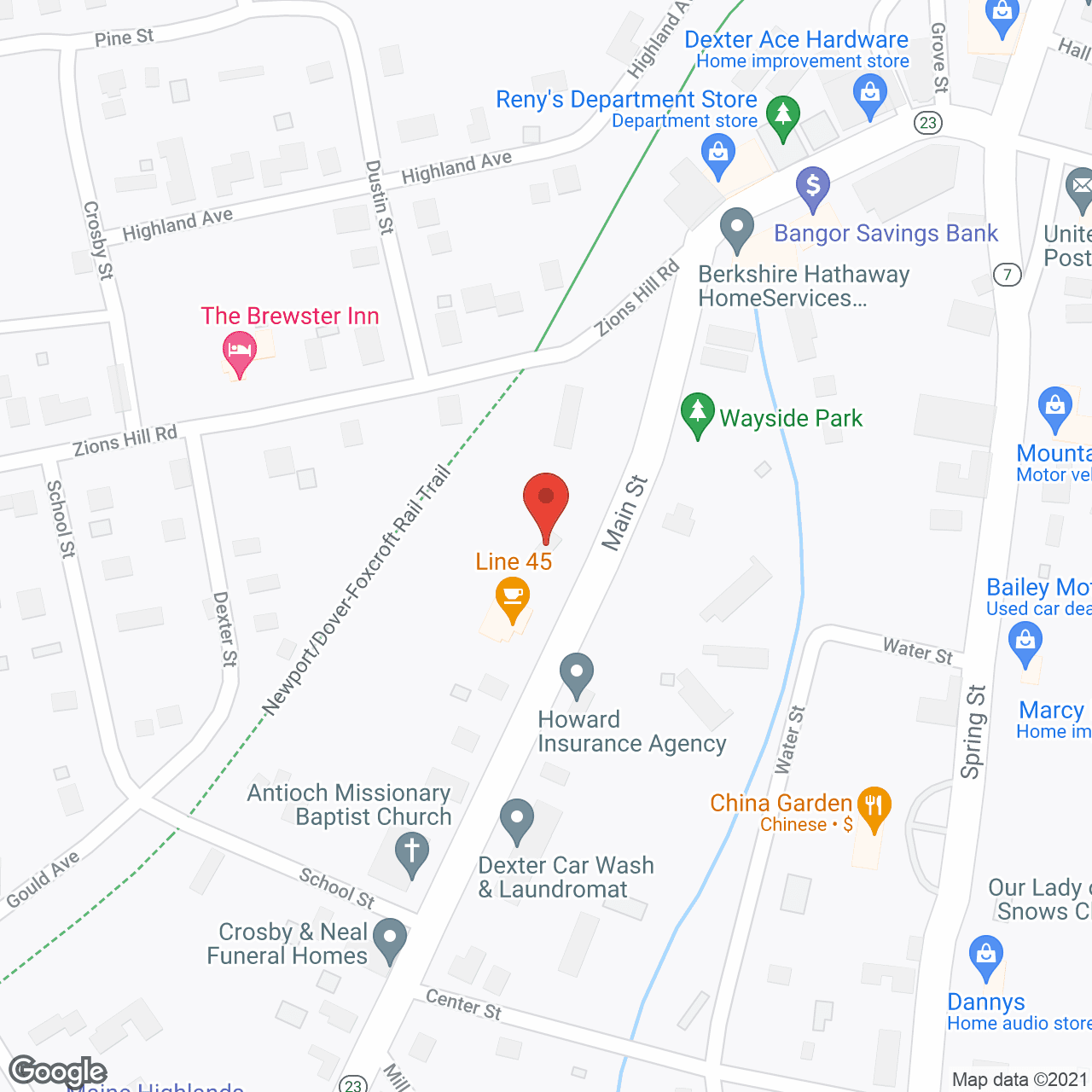 Map of the neighborhood around Dexter Boarding Home