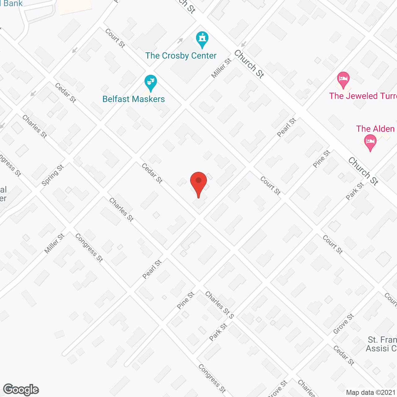 Map of the neighborhood around Deborah Lincoln House