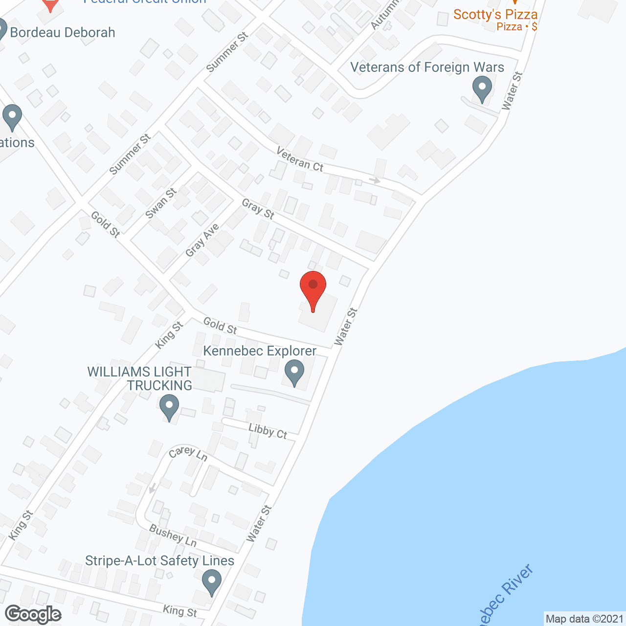 Map of the neighborhood around Riverview Manor
