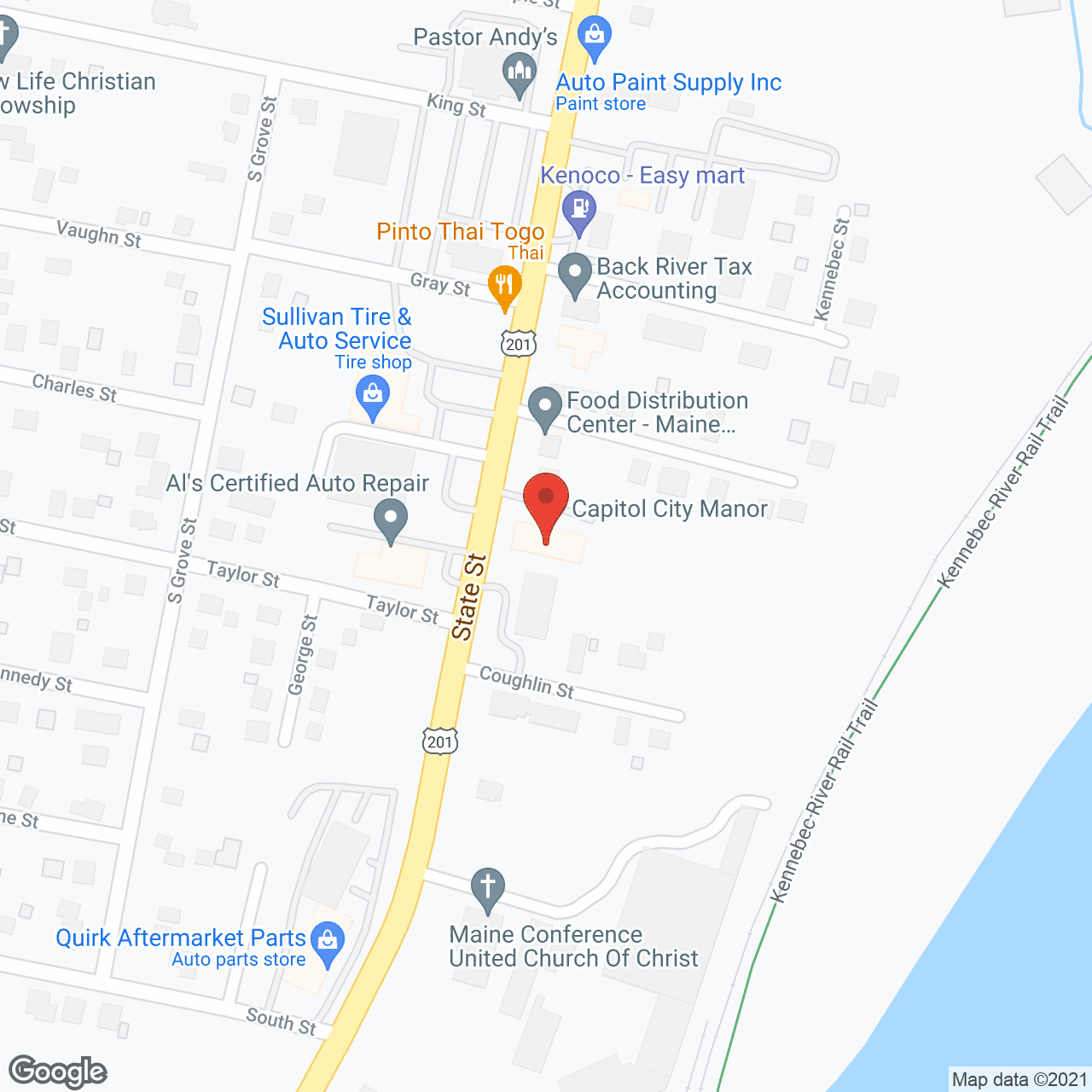 Map of the neighborhood around Capitol City Manor
