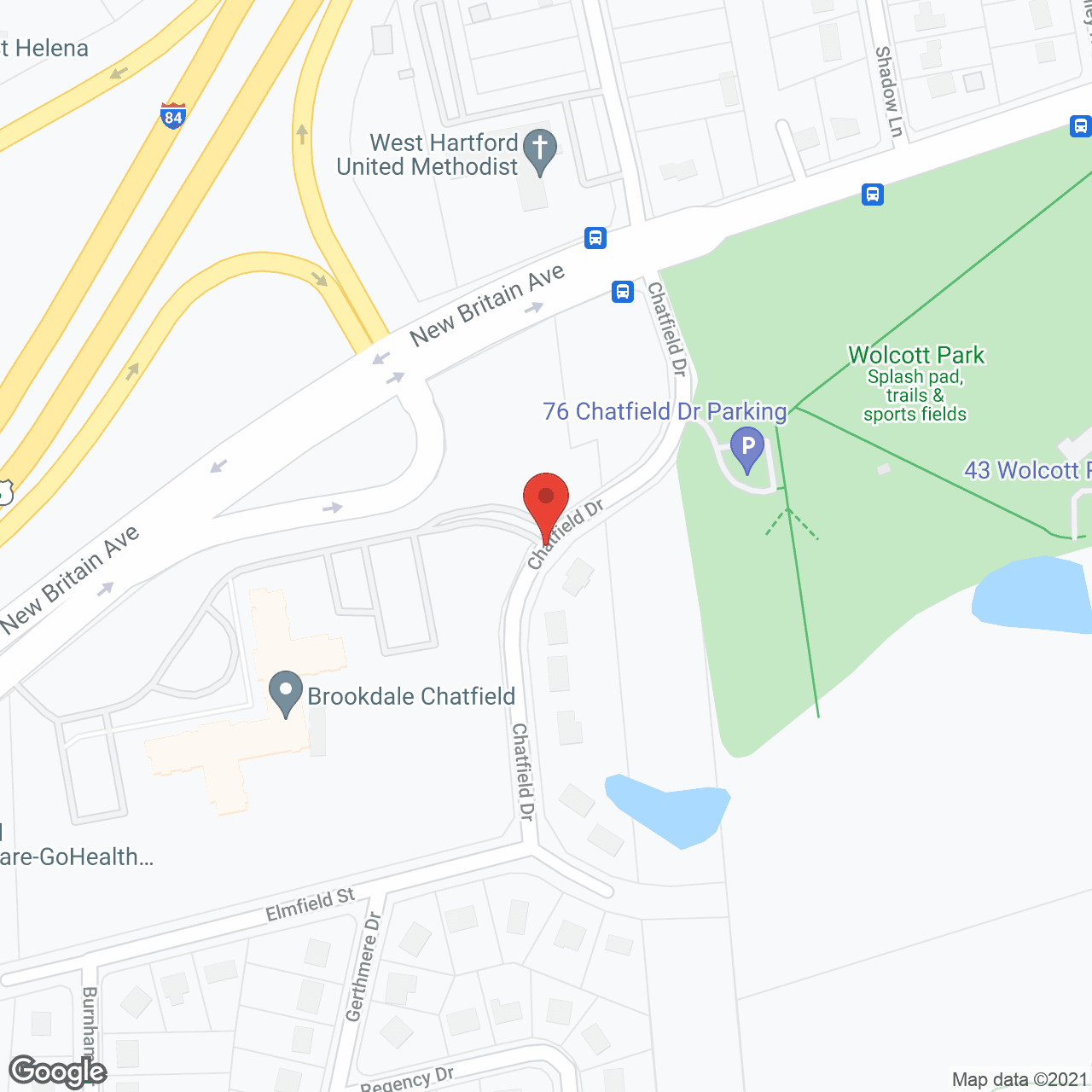 Map of the neighborhood around Brookdale Chatfield