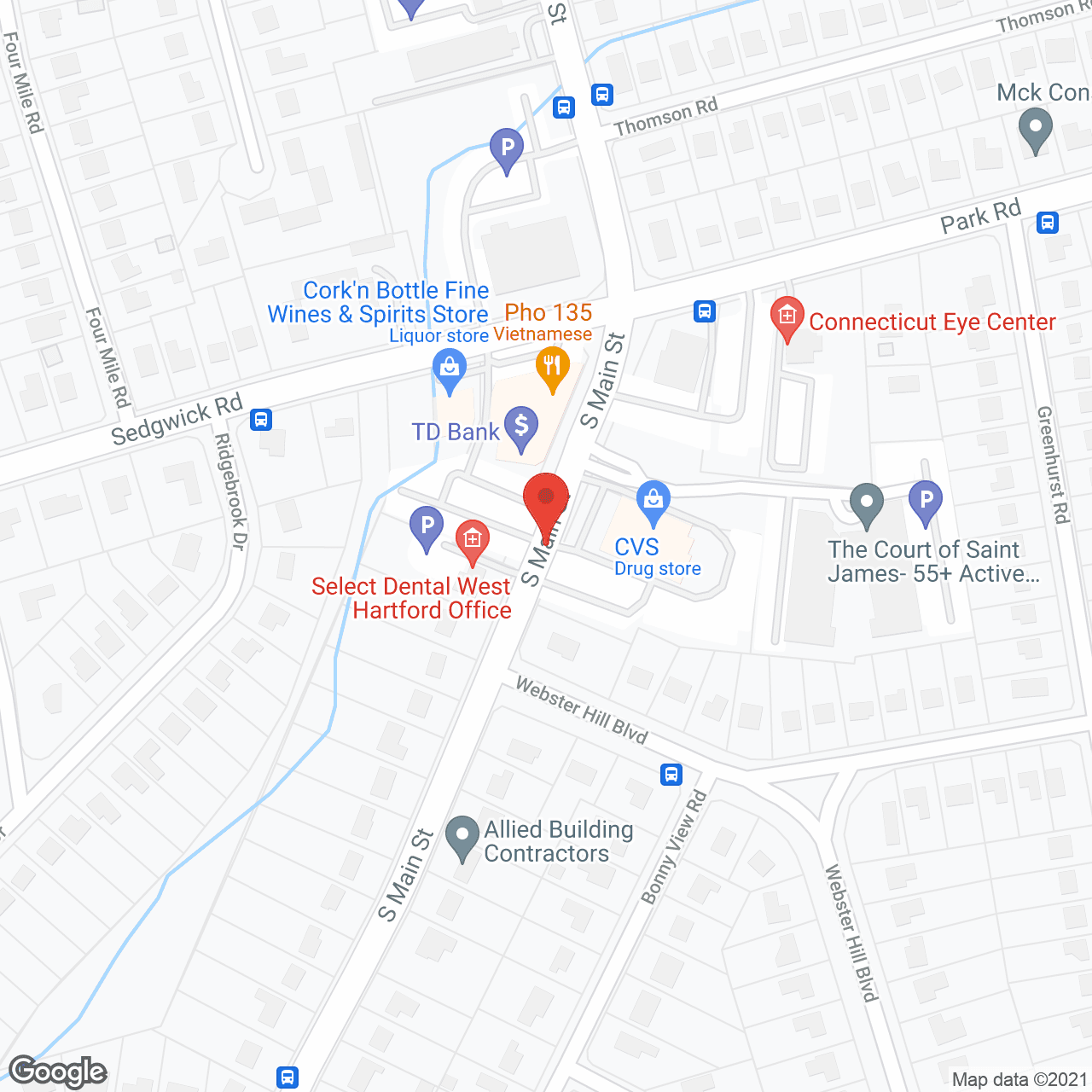Map of the neighborhood around The Court of Saint James