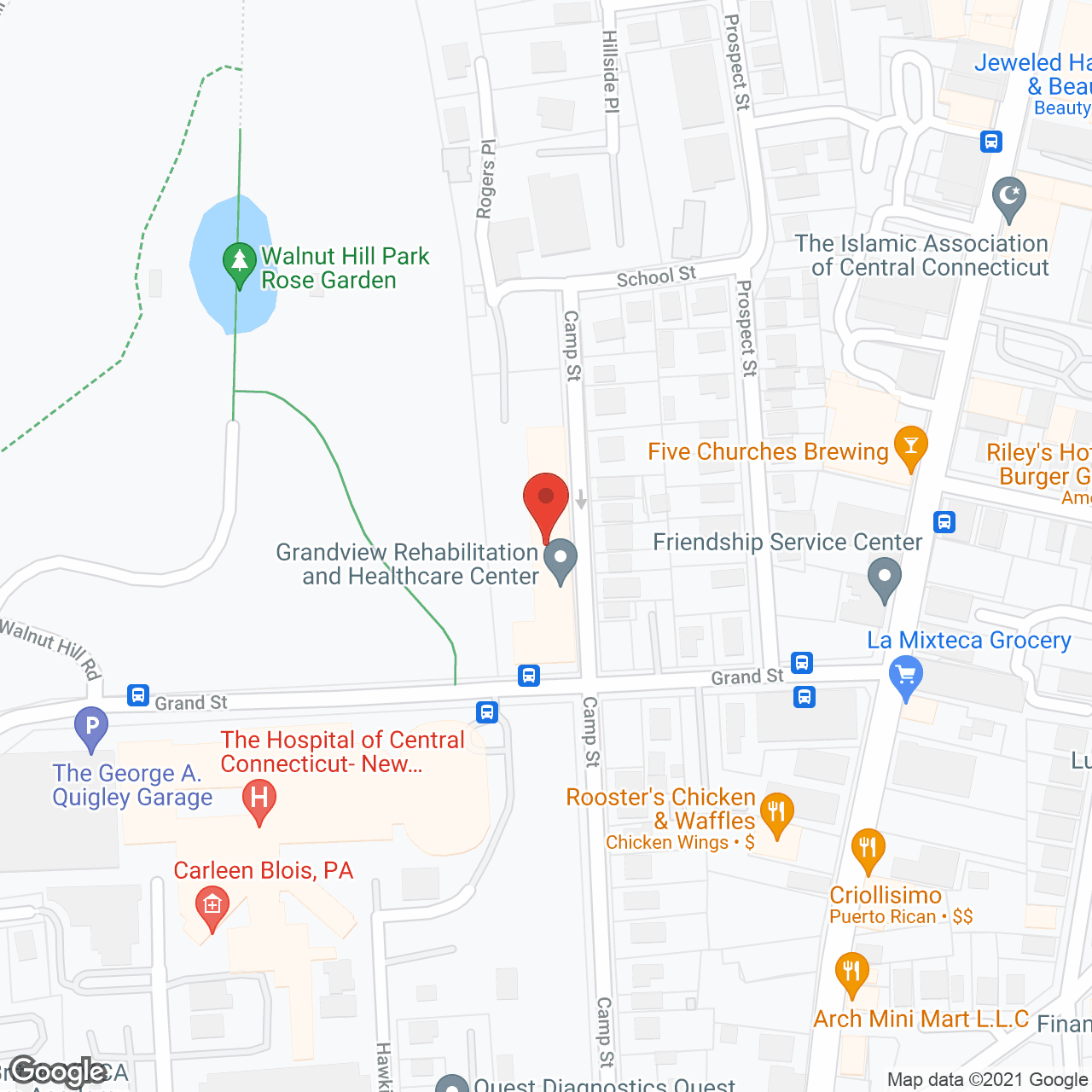 Map of the neighborhood around Grandview Rehab