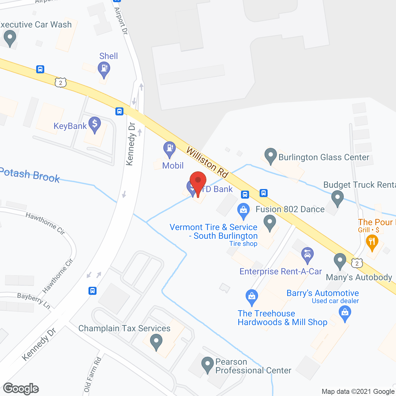 Map of the neighborhood around Whitcomb Woods