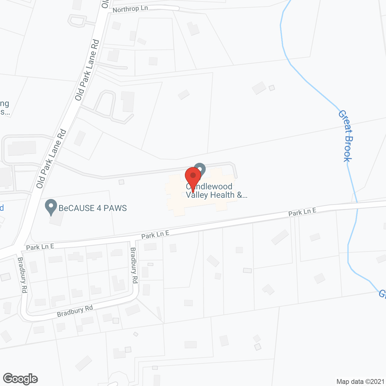 Map of the neighborhood around Candlewood Valley Hlth & Rehab