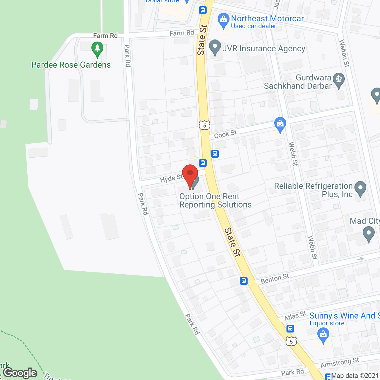 Map of the neighborhood around Garden View Manor
