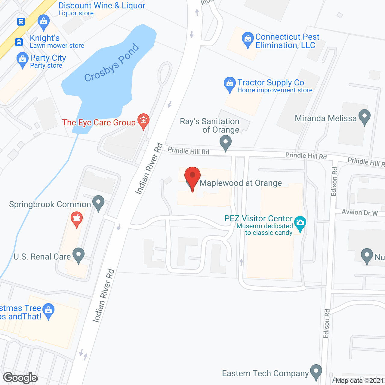 Map of the neighborhood around Maplewood at Orange