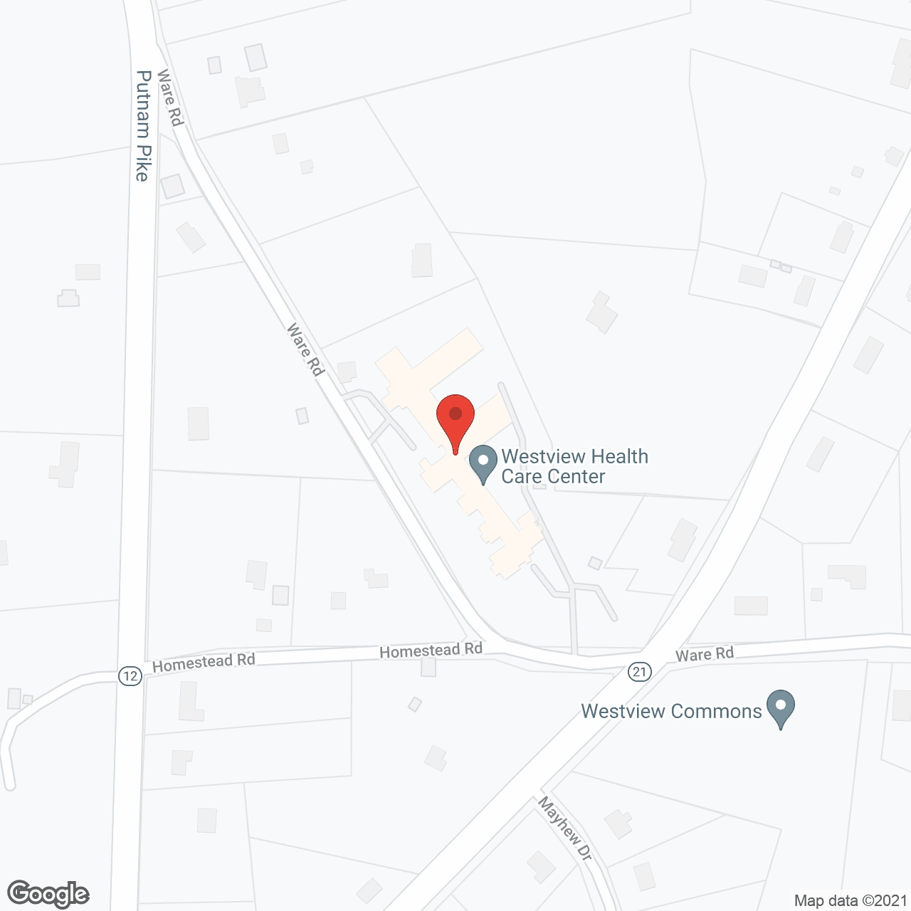 Map of the neighborhood around Westview Nursing Care & Rehab