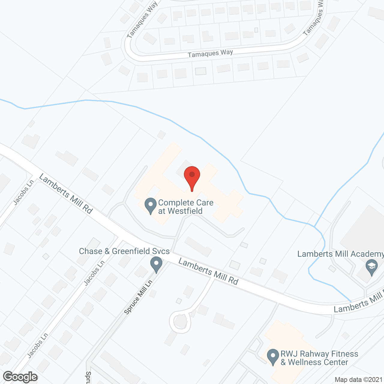 Map of the neighborhood around Westfield Center