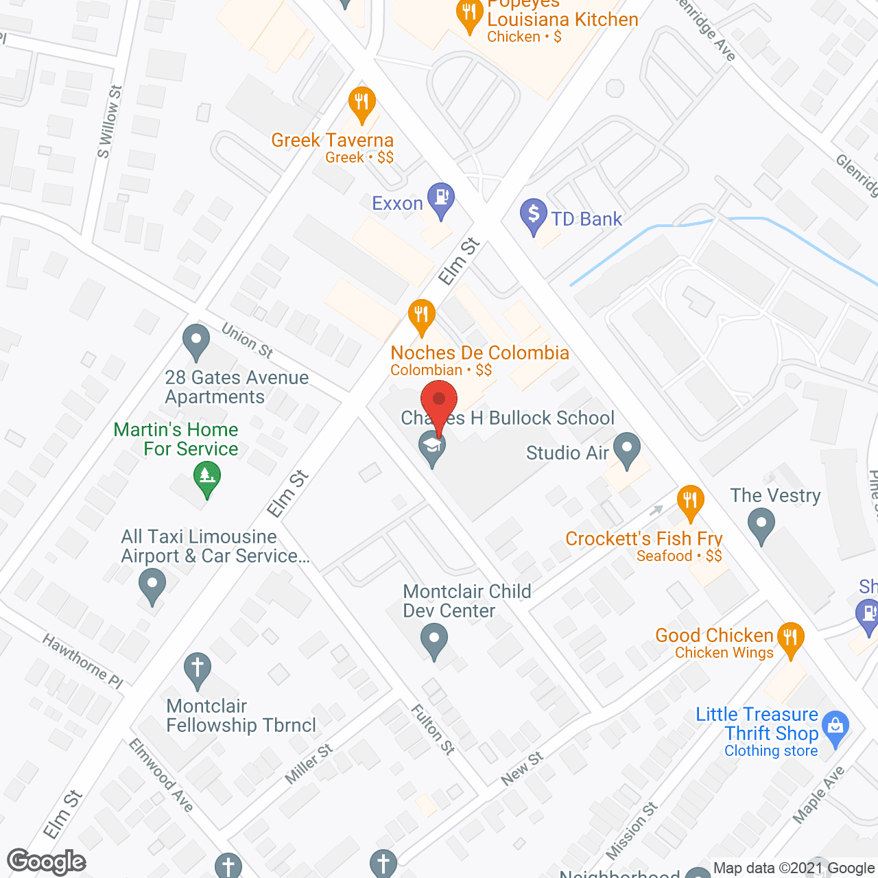 Map of the neighborhood around Mother Seton Residence