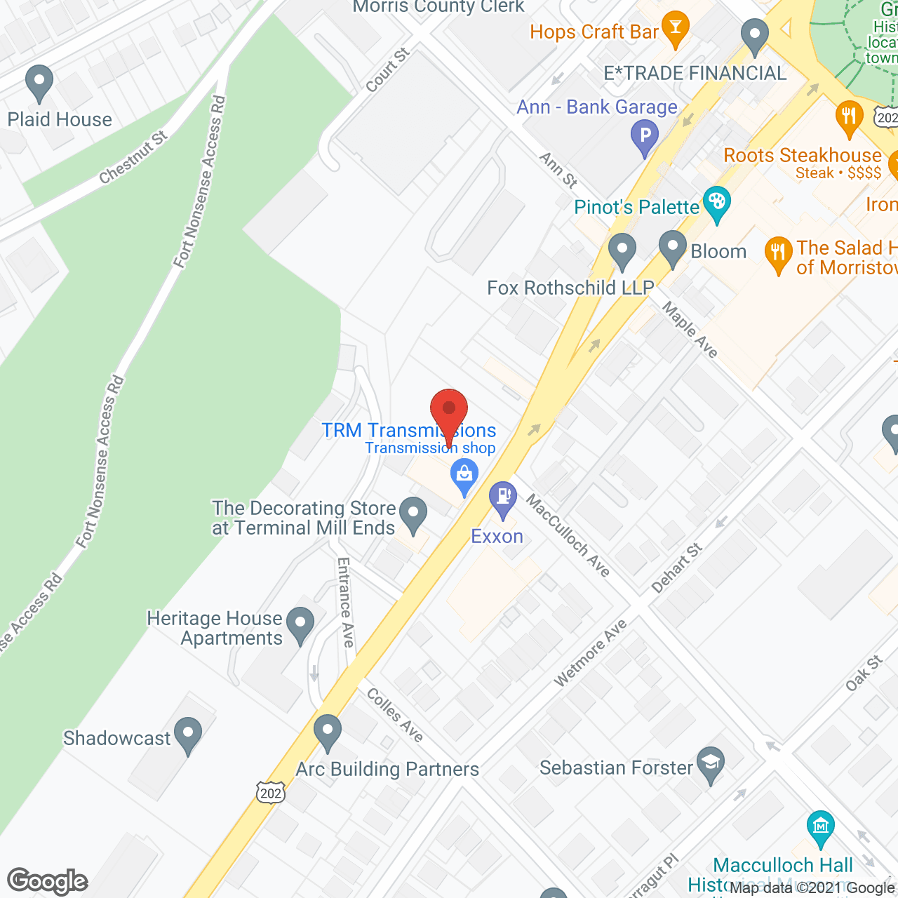 Map of the neighborhood around Mt Kemble Home