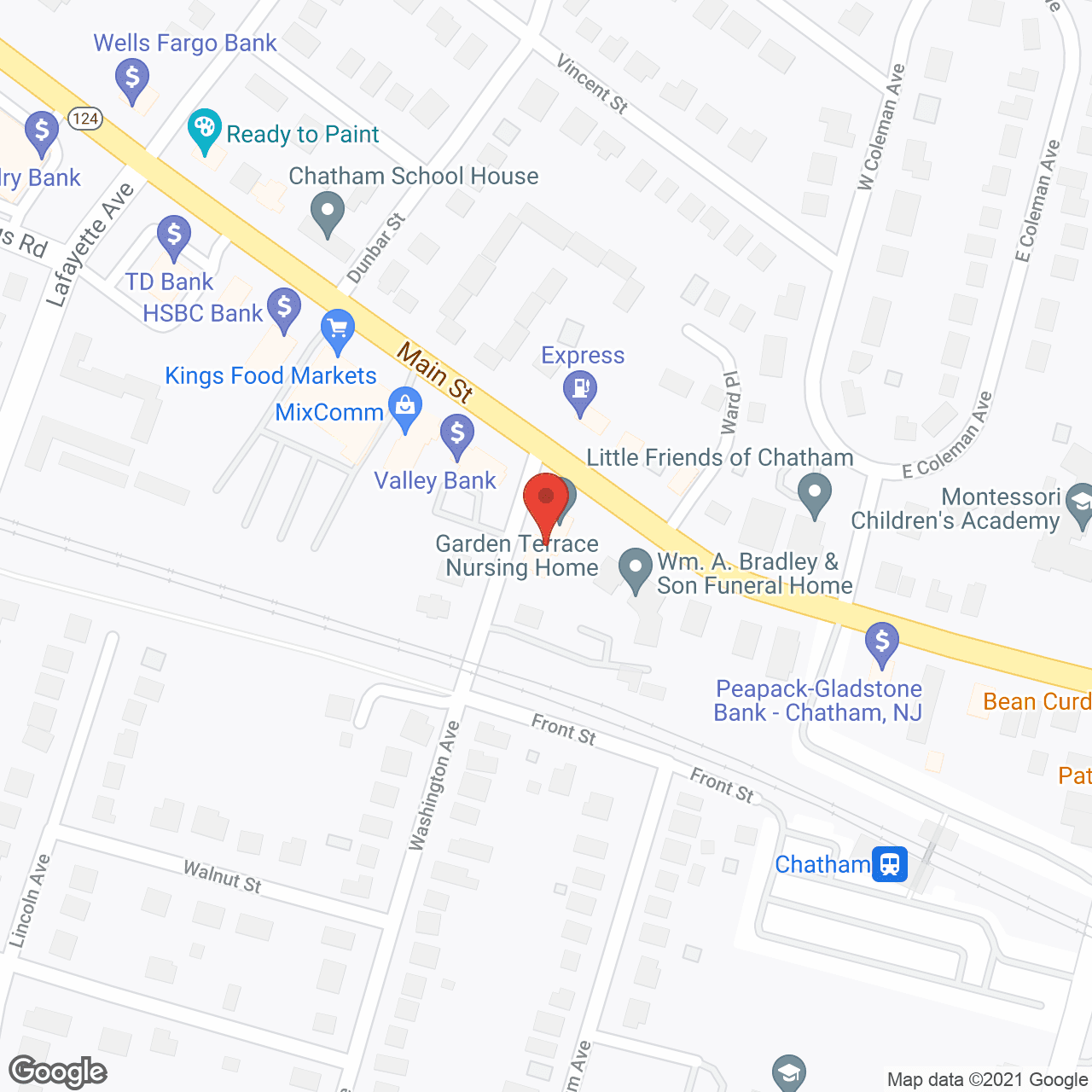 Map of the neighborhood around Garden Terrace Nursing Home