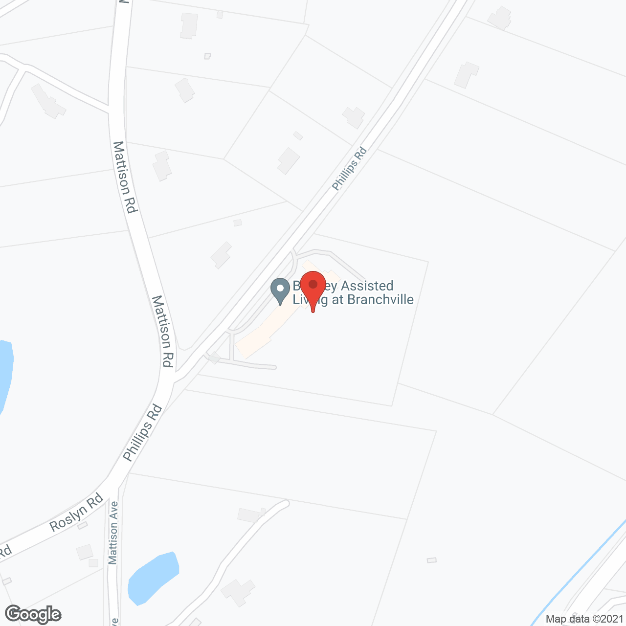 Map of the neighborhood around Bentley Assisted Living at Branchville