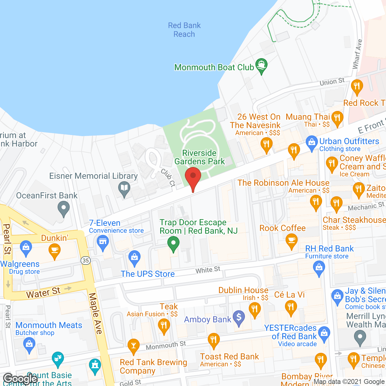 Map of the neighborhood around Meridian Nursing & Rehab