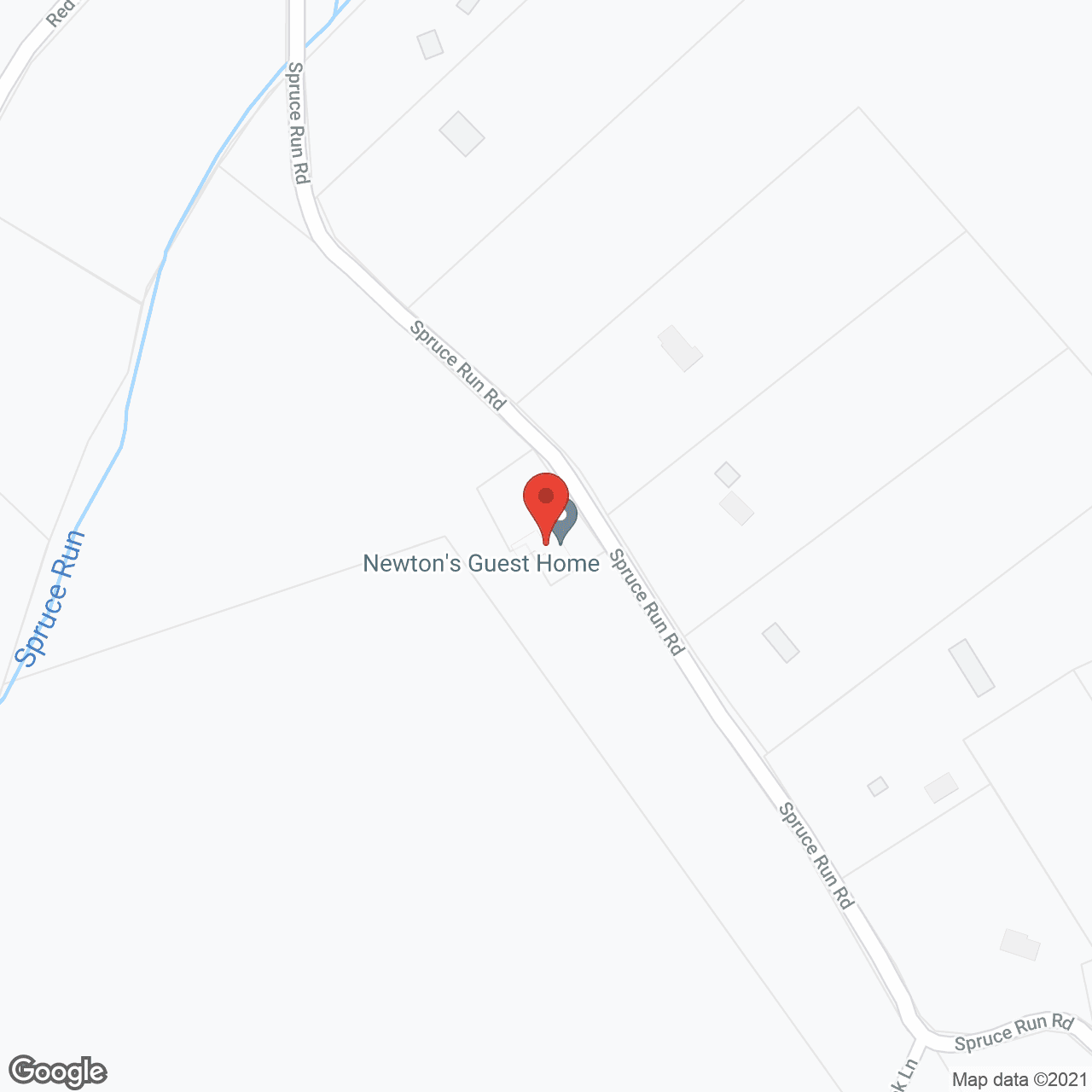 Map of the neighborhood around Newton's Guest Home