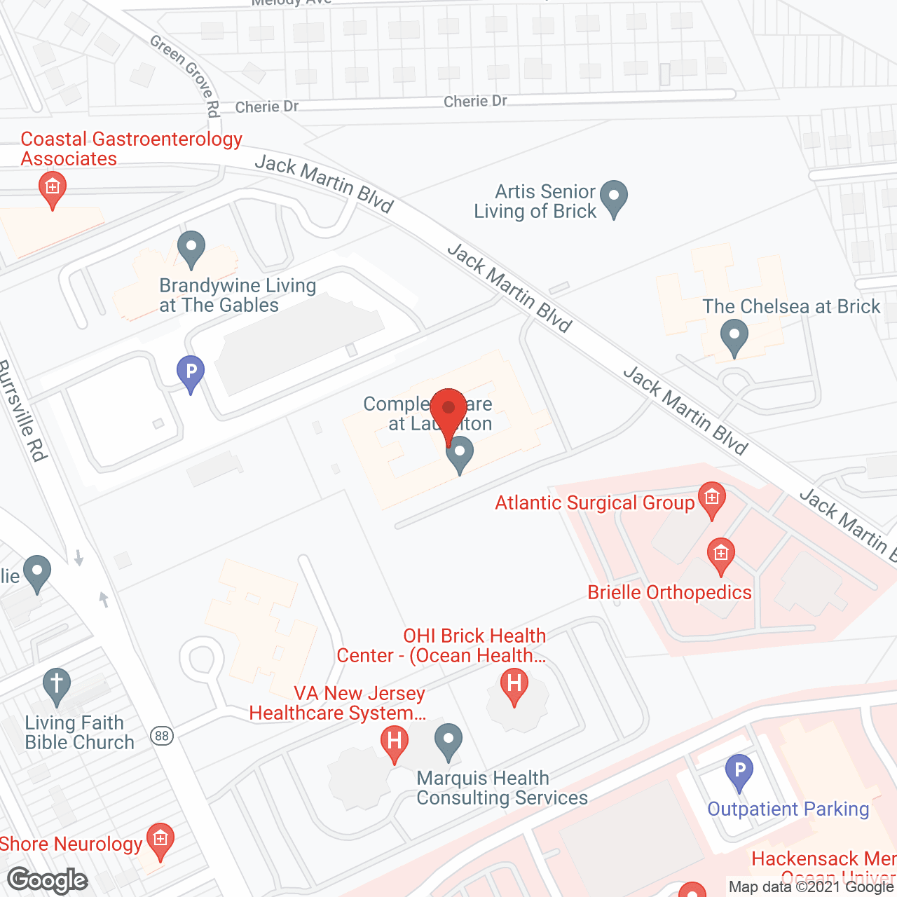 Map of the neighborhood around Laurelton Village