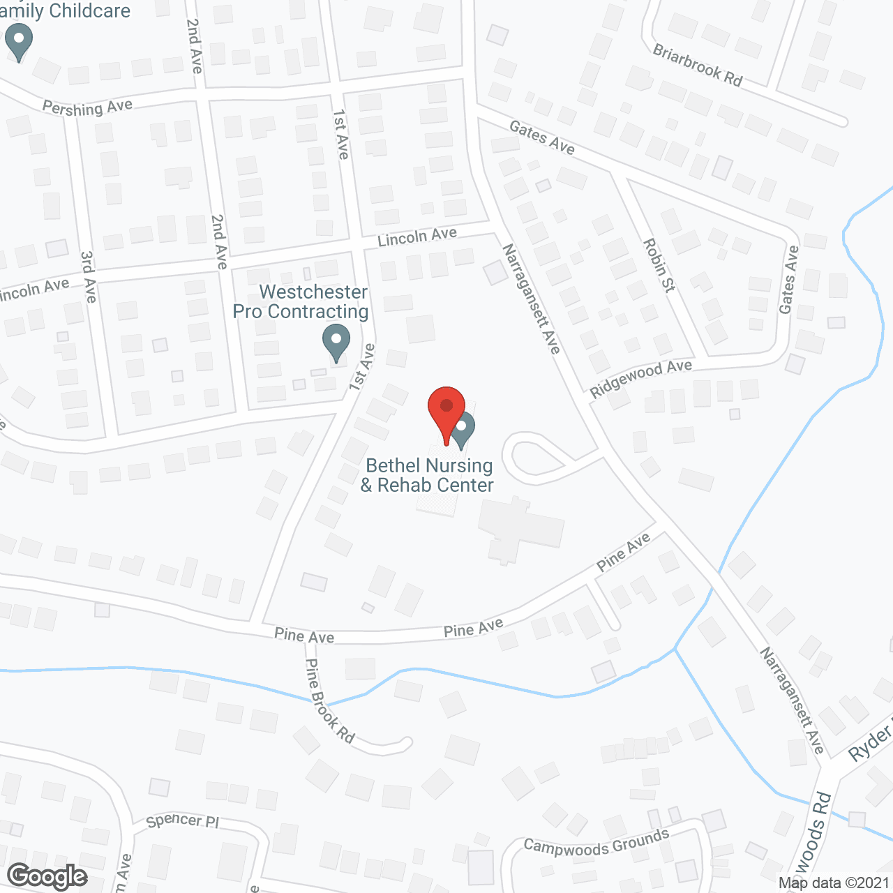 Map of the neighborhood around The Pines at Narragansett