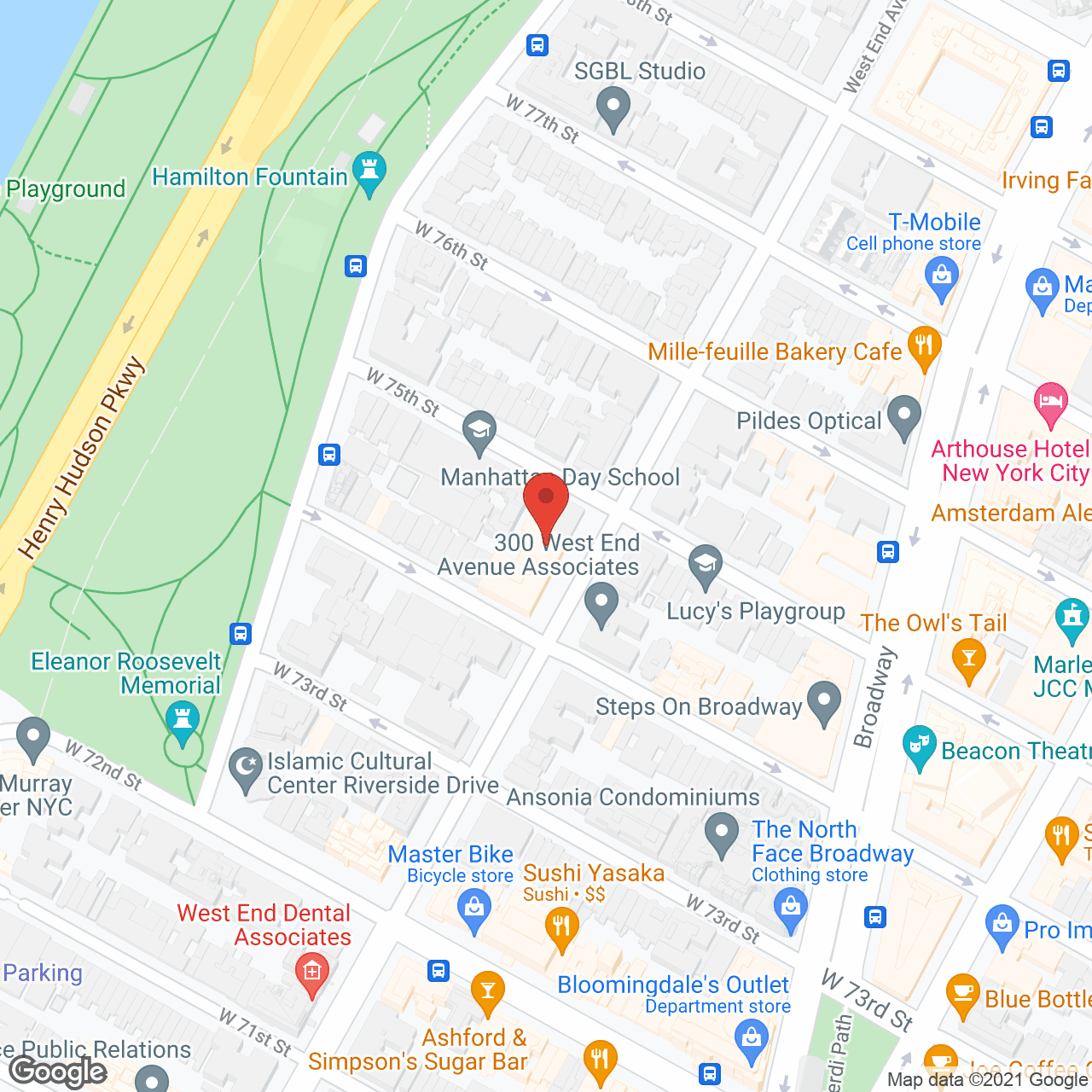 Map of the neighborhood around Hearthstone Alzheimer's Care - New York