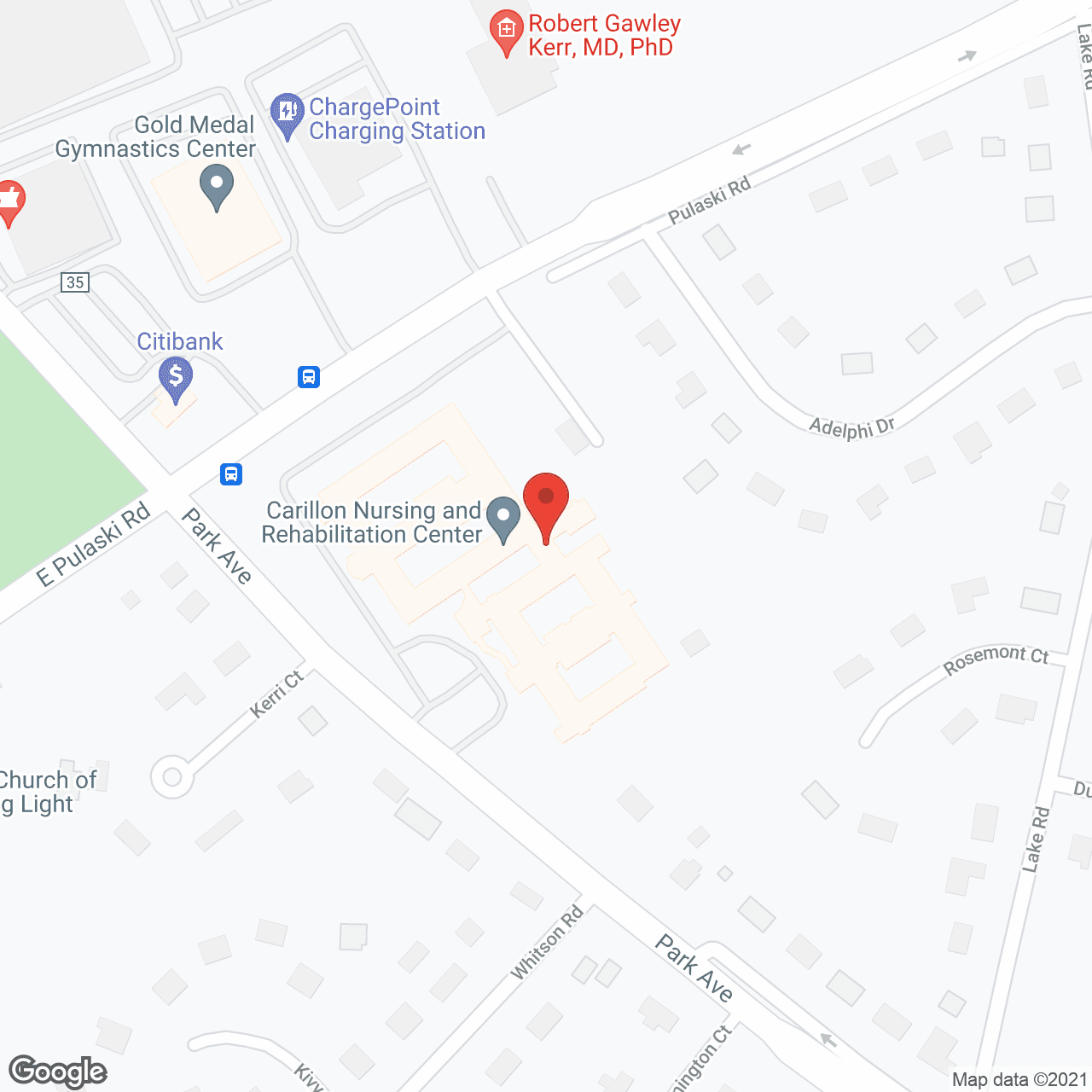 Map of the neighborhood around Carillon Nursing & Rehab Center